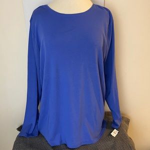 The Talbots Tee Long Sleeve Pima Cotton Plus Size 3X NWT